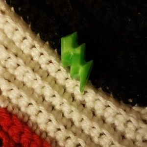 Resin lighting bolt charm